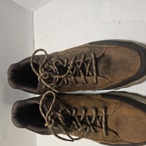 Skechers‎ Brown Boots with Lace-Up Design and Soft Suede Upper